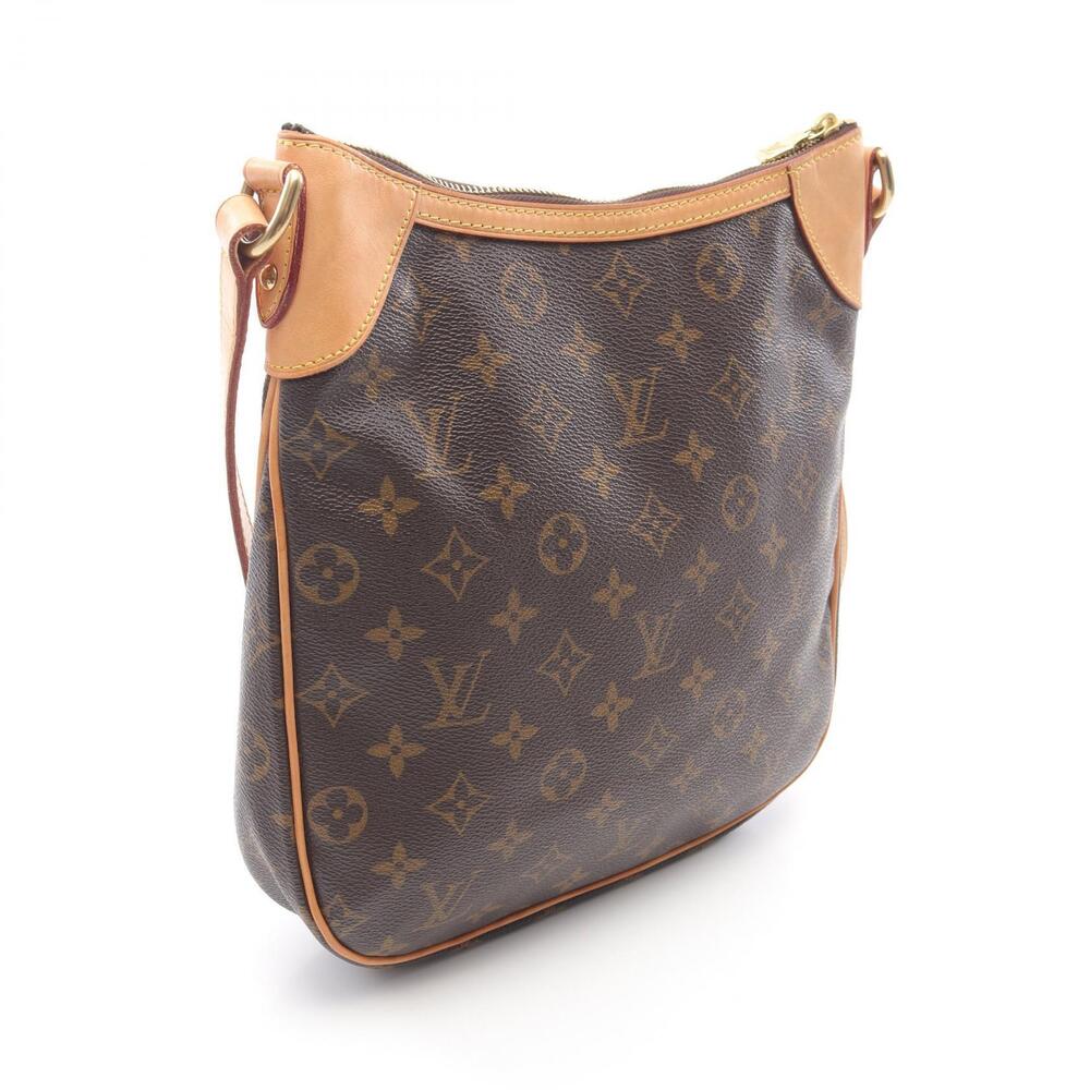 Louis Vuitton Monogram Leather Canvas Shoulder Odeon Bag Brown